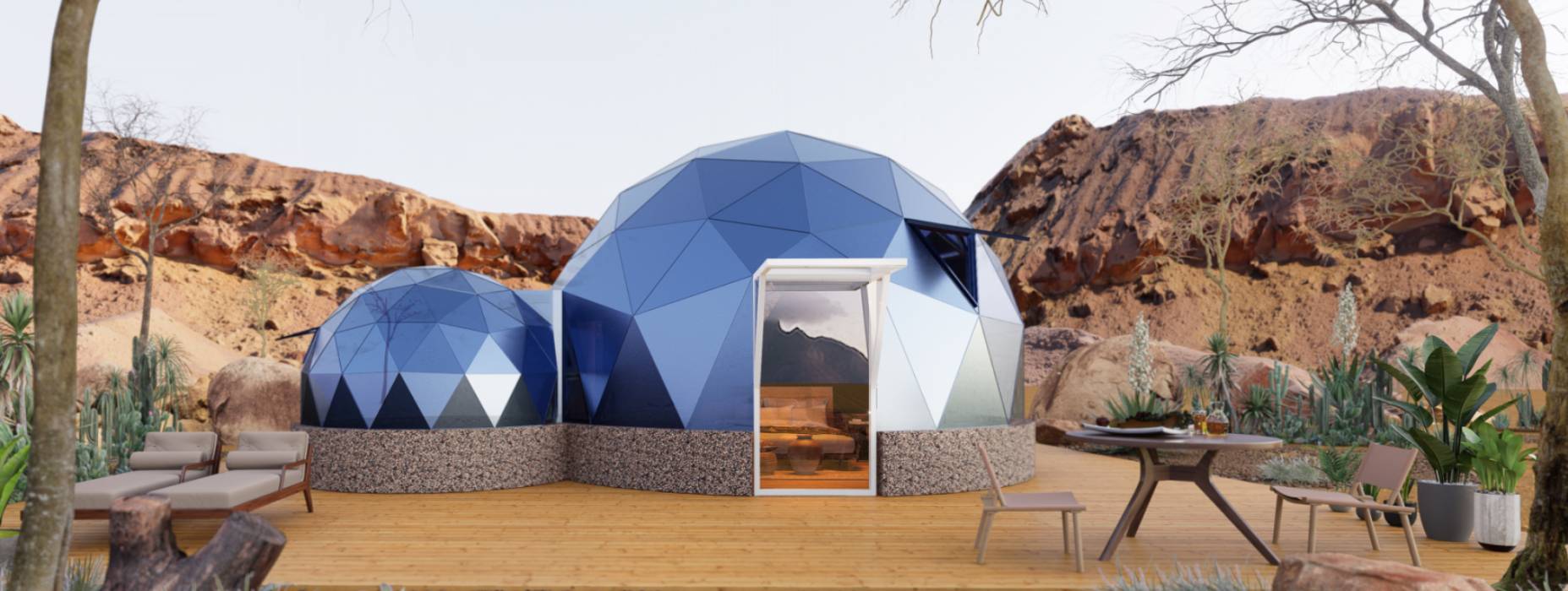 晋州市球形智能光伏玻璃星空房